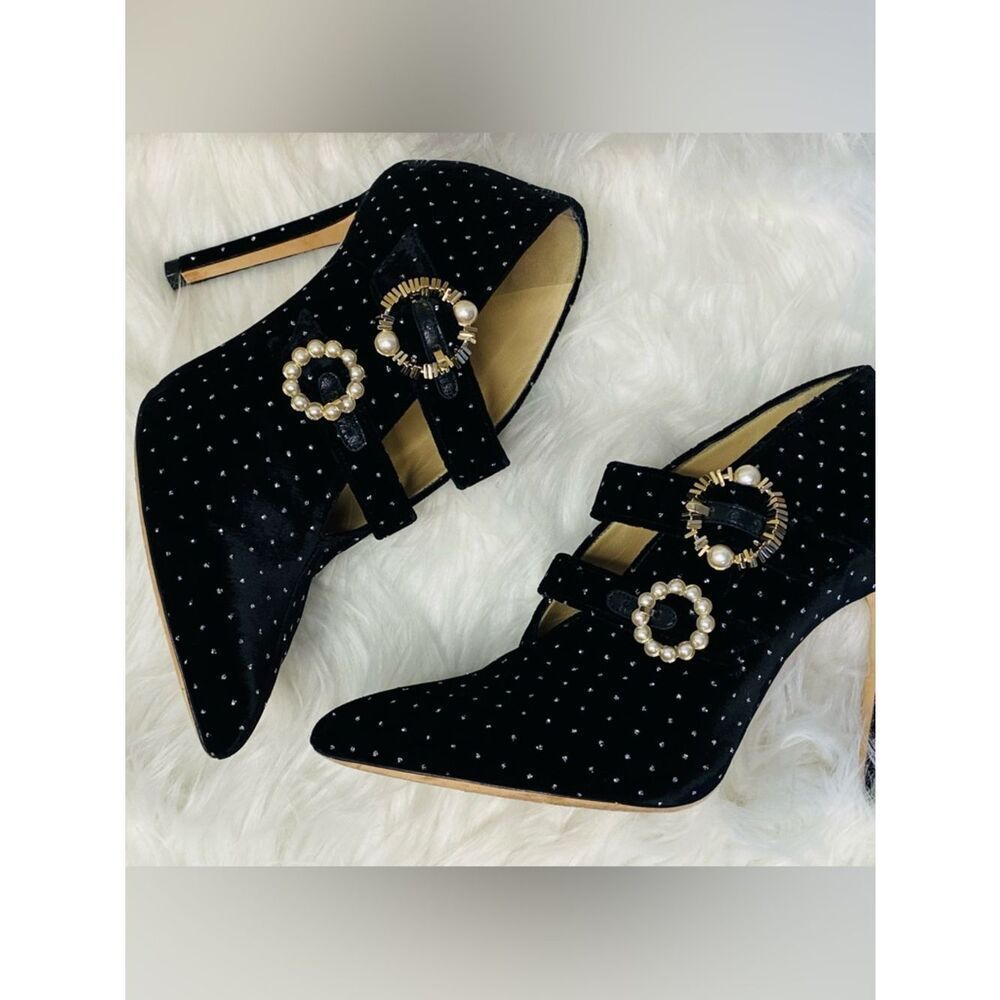 JIMMY CHOO Larissa 100 Pearl & Crystal Authentic Ankle Boots with All Packaging - Picture 10 of 17